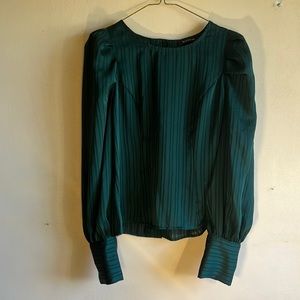 Silky button back blouse